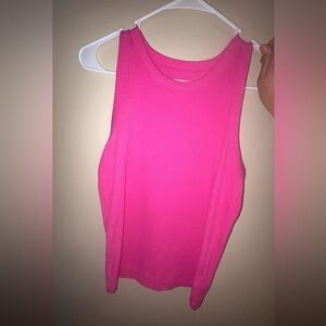 High neck ribbed tank